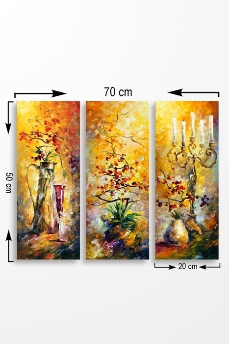 Wallity Cuadro Decorativo de MDF Multicolor (3 Piezas)